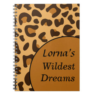 Caderno Espiral Leopard Imprime os Sonhos Mais Selvagens Diário Es