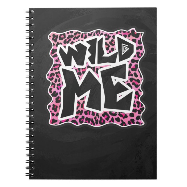 Caderno Espiral Leopard me Wild Black and Hot Pink Design (Frente)