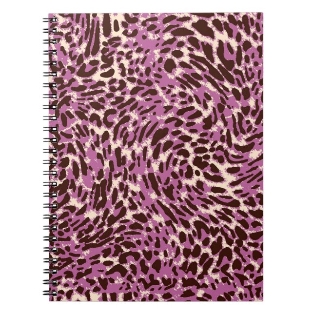Caderno Espiral Leopard Pattern, Leopard Print, Animal print,  (Frente)