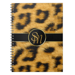 Caderno Espiral Leopard Print Monogram - Notebook