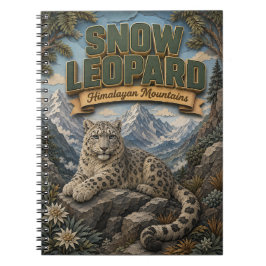 Caderno Espiral Leopardo-das-neves Montanhas do Himalaia POPCUT