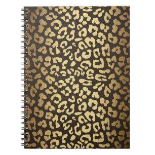 Caderno Espiral Leopardo Guepardo Animal Impressão de Pele Moderno