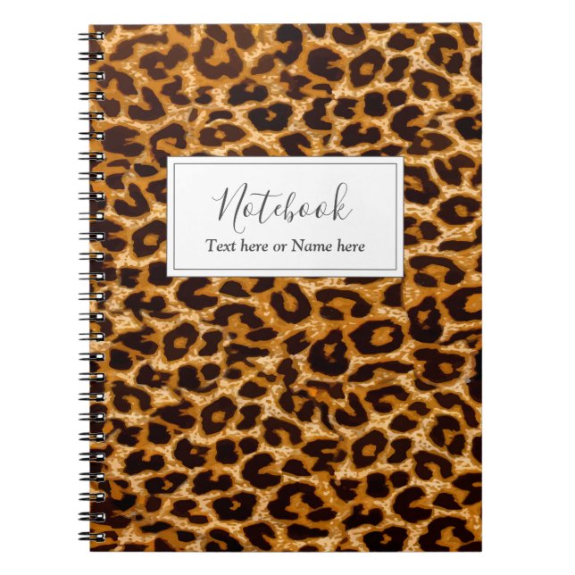 Caderno Espiral Leopardo impresso chetah (Frente)