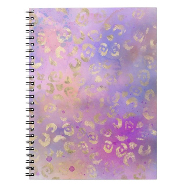 Caderno Espiral Leopardo - Série Paint Design 8 (Frente)