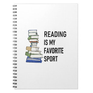 Caderno Espiral Ler é o meu esporte favorito