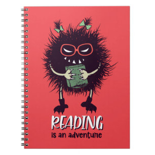 Caderno Espiral Ler é uma aventura, professor engraçado