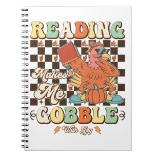 Caderno Espiral Ler Me Faz Brincar Com Alegria, Ação De Graças Leg