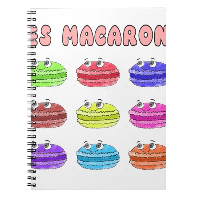 Caderno Espiral Les Macarons — Cartoon (Frente)