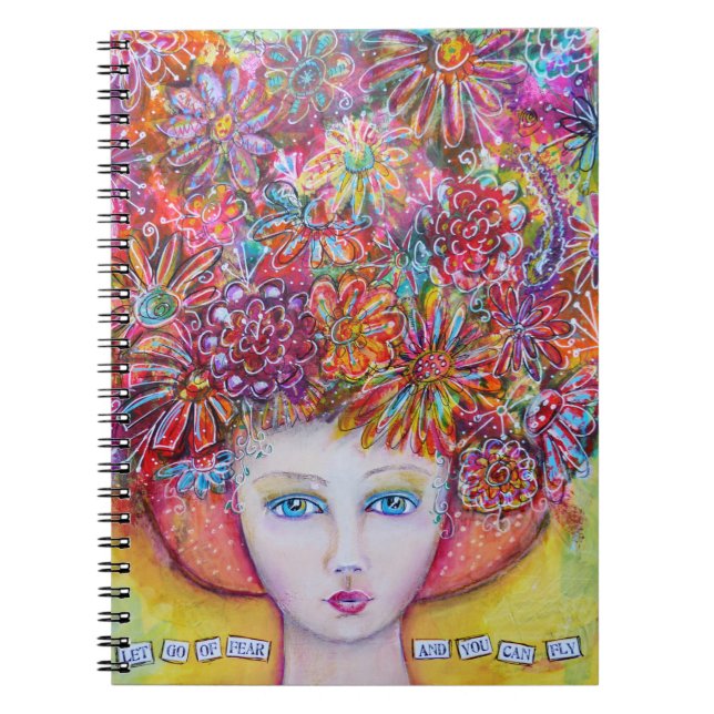 Caderno Espiral Let vai do medo e você pode voar (Frente)
