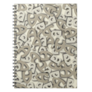 Caderno Espiral Letra A Cinza