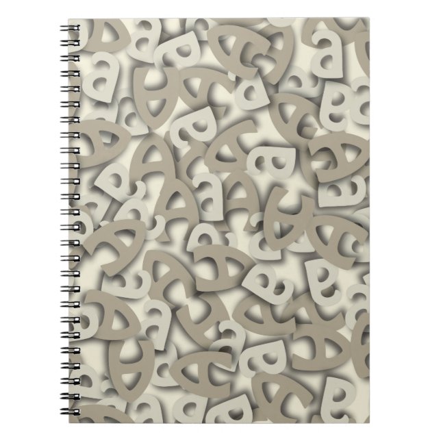 Caderno Espiral Letra A Cinza (Frente)