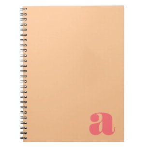 Caderno Espiral Letra inicial do Monograma do bloco de cores
