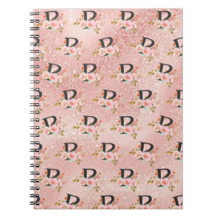 Caderno Espiral Letra P