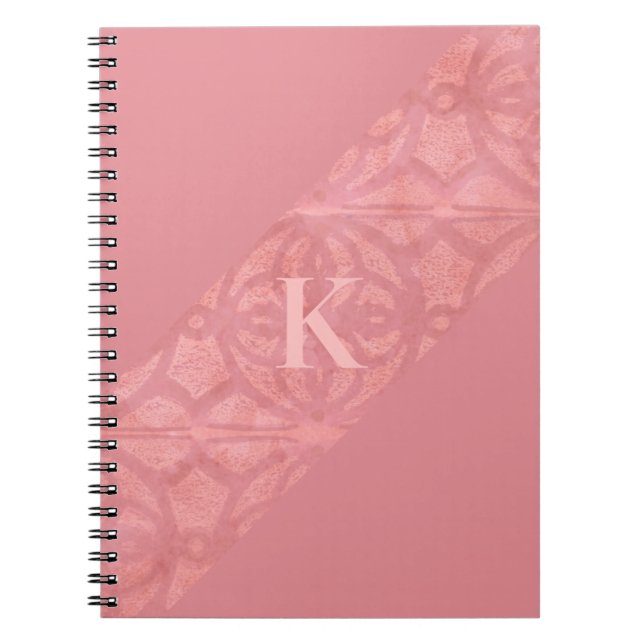 Caderno Espiral Letra Ruddy Pink Batik (Frente)
