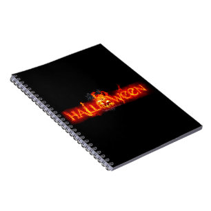 Caderno Espiral Letras ardentes maciças do SlipperyJoe no Hallowee