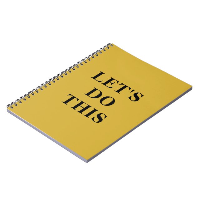 Caderno Espiral Let's Do This - Metallic Gold Classic Notebook (Left Side)