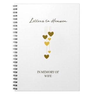 Caderno Espiral Letters to Heaven – In Memory Of Wife Personalized