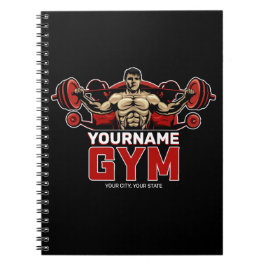 Caderno Espiral Levantamento do peso da GYM inicial da Malhação do