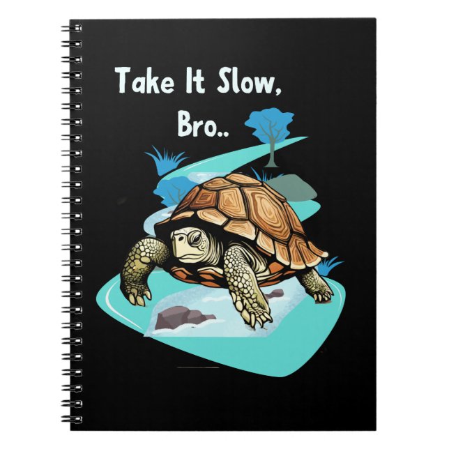 Caderno Espiral Leve-O Lentamente, Irmão Turtle (Frente)