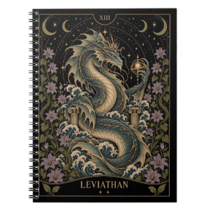 Caderno Espiral Leviatã, Arte do Tarot Estrelado