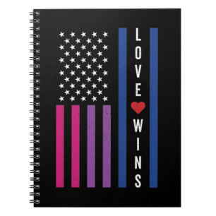 Caderno Espiral LGBTQ O Amor do Orgulho Bissexual ganha bandeira a