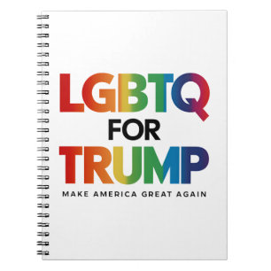 CADERNO ESPIRAL LGBTQ PARA TRUMP GAY LÉSBICA PARA TRUMP 2024 