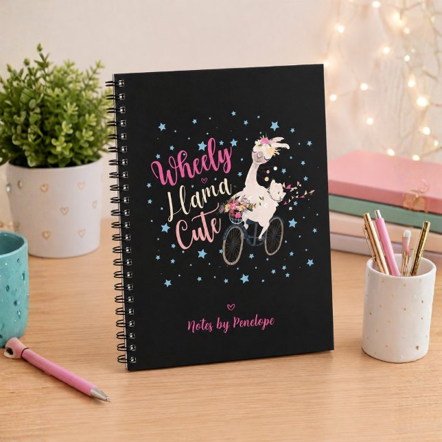 Caderno Espiral Lhama Divertida de Rodas (Criador carregado)
