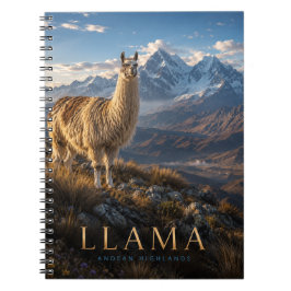 Caderno Espiral Lhama Planalto Andino ANIMAIS