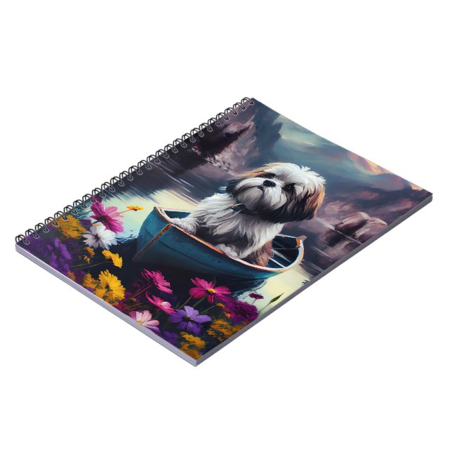 Caderno Espiral Lhasa Apso em um Paddle: Uma Aventura Cênica (Left Side)