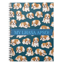 Caderno Espiral Lhasa Apso Puppy Notebook Journal
