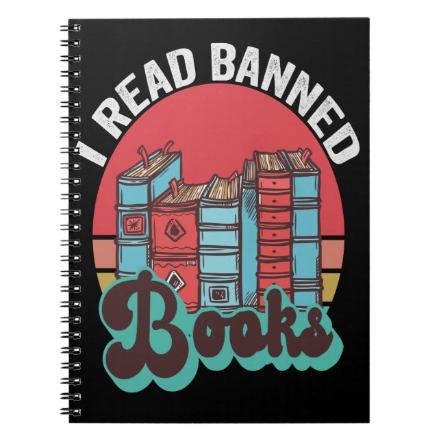 Caderno Espiral Li Livros Banidos Livros Engraçados Amantes De Pre (Frente)