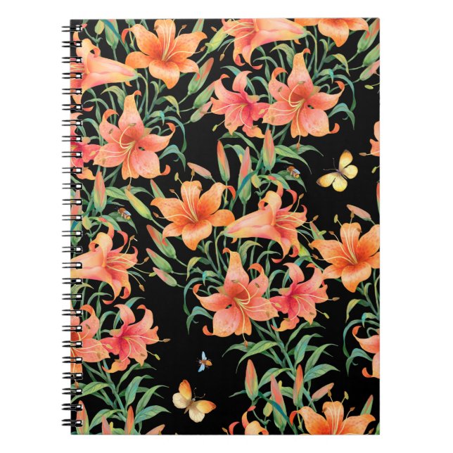 Caderno Espiral Libera o padrão de fundo uniforme.  (Frente)