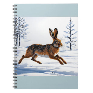 Caderno Espiral Liberdade de lebre sem limites na neve