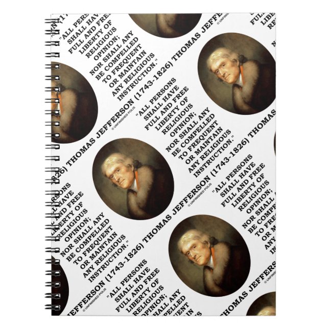 Caderno Espiral Liberdade livre do cheio da opinião religiosa (Frente)