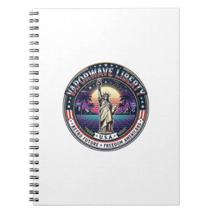 Caderno Espiral Liberdade Vaporwave Patriótico Patriótico Vaporwav