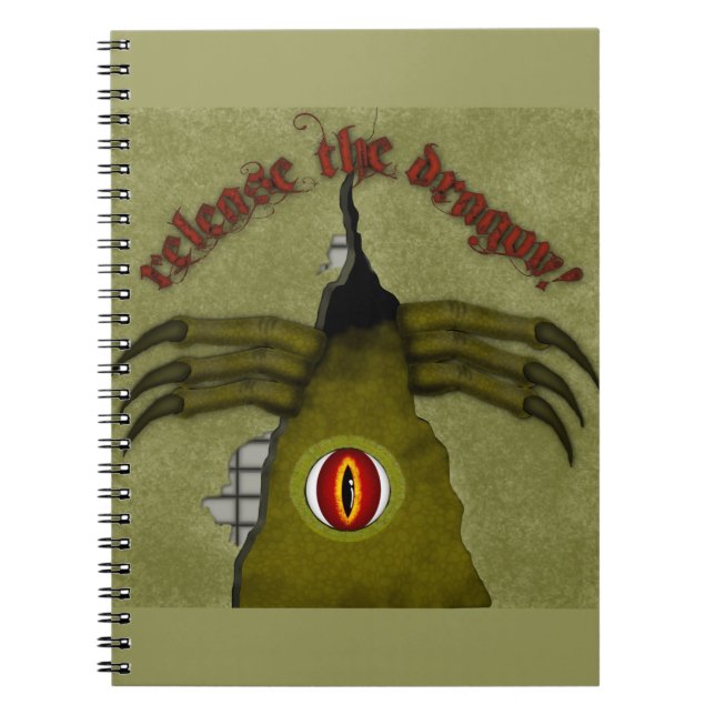 Caderno Espiral Libere o Dragão! Arte Digital (Frente)