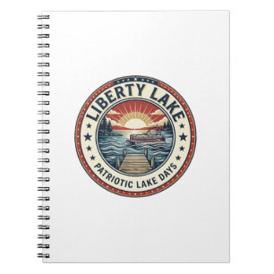 Caderno Espiral Liberty Lake Patriótico Lago Patriótico Vida Vinta