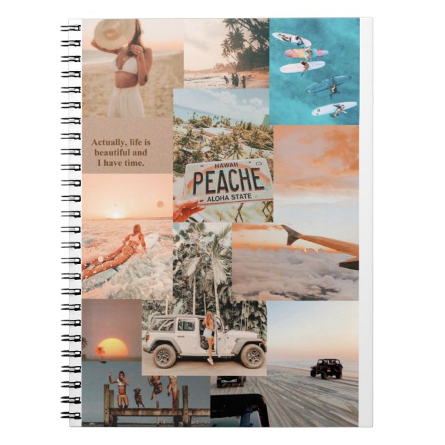 Caderno Espiral Libreta aesthetic summer vibes collage (Frente)