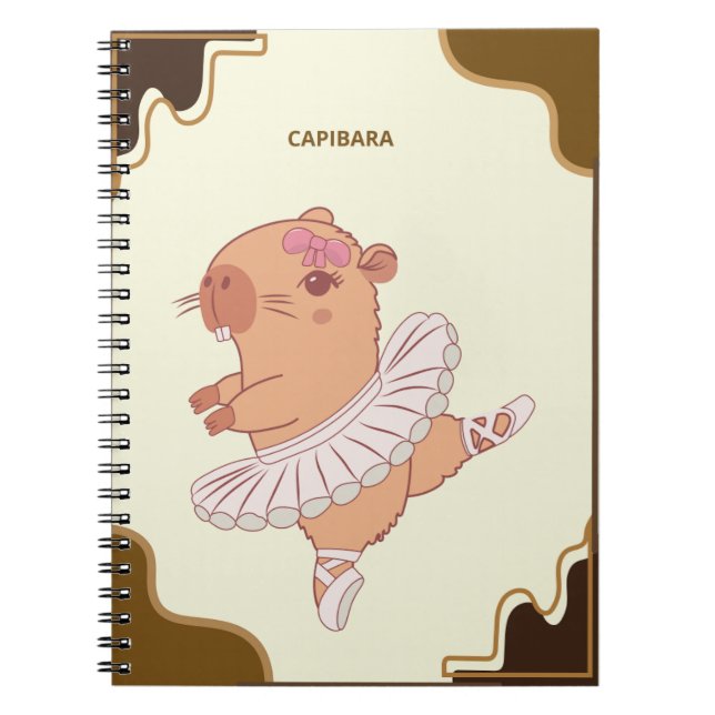 Caderno Espiral "Libreta Capibara – Diseño Adorable y Único" (Frente)