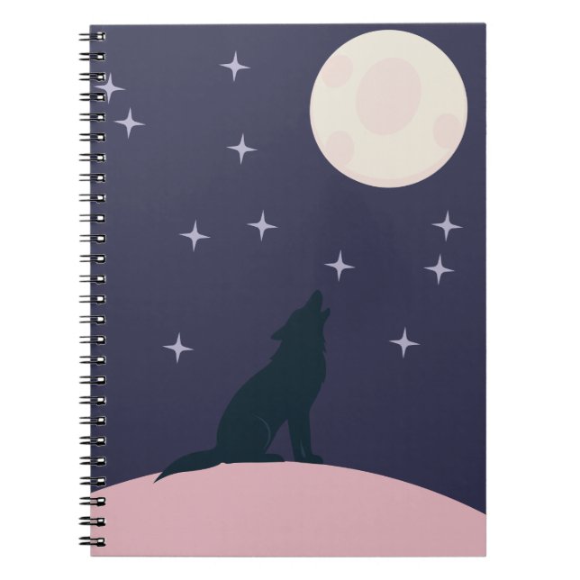Caderno Espiral libreta con diseño lobo (Frente)