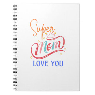 Caderno Espiral Libreta con espiral Super mom love you