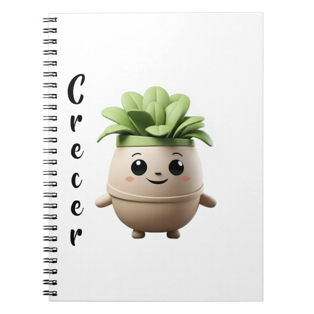 Caderno Espiral Libreta Pipo Crecer – Ideas que Florecen (Frente)