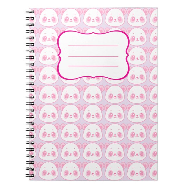 Caderno Espiral Libreta Sweet Panda  (Frente)