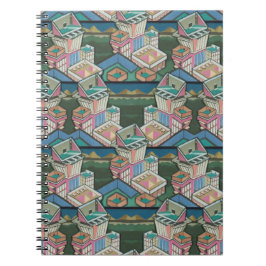 Caderno Espiral Licorice atribui colagem 3D no suede