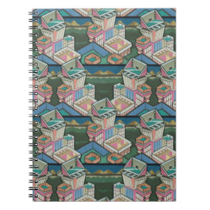 Caderno Espiral Licorice atribui colagem 3D no suede