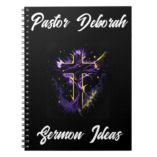 Caderno Espiral Líder da Igreja Pastor Ideia Sermon Personalizada (Frente)