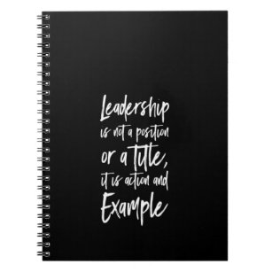 Caderno Espiral liderança é exemplo