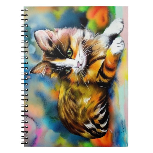 Caderno Espiral Liegende Katze, Aquarell -  (Frente)