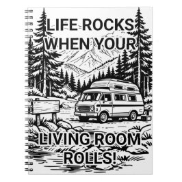 Caderno Espiral Life Rocks When Your Living Room Rolls Camper