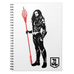Caderno Espiral Liga da Justiça  Arte de Pop Aquaman Pose Noir